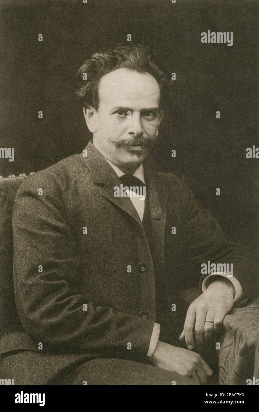 Franz Boas, German-born American anthropologist in 1906, at the age of 48. He established his leadership of the relativistic, culture-centered, school of American anthropology from Columbia University in New York City from 1899 to 1942. His great contribution was that 'race' was a cultural construct, and opposed ideas of European racial superiority  (BSLOC_2018_4_95) Stock Photo
