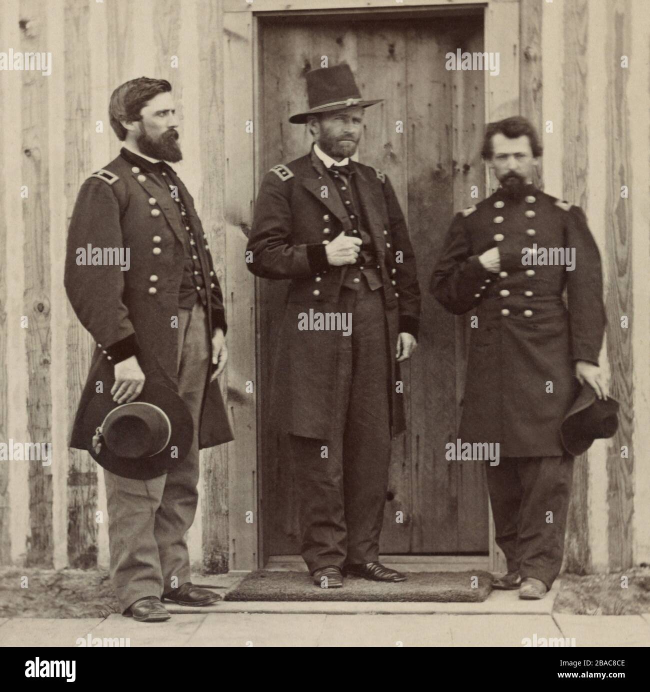 Brig. General John A. Rawlins (left) with Lieut. Gen. Ulysses Grant