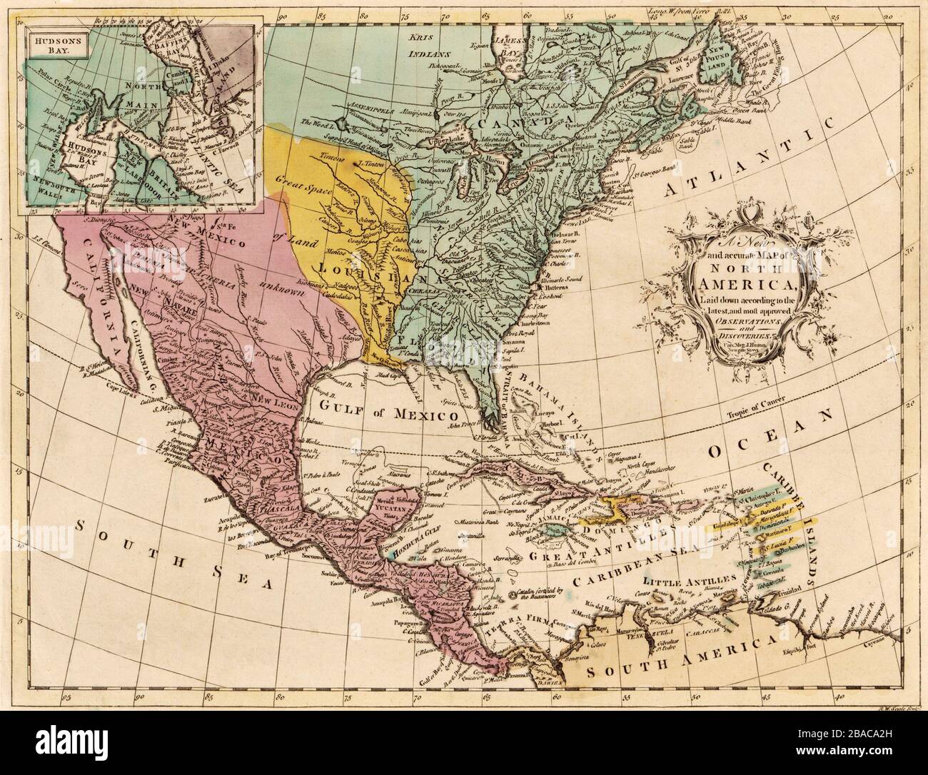 39 NEW AND ACCURATE MAP OF NORTH - New And Accurate Map Of North America Published In 1763 Updated With New Political Boundaries Resulting From The Seven Years War Aka French And Indian War Color Codes Indicate The European Empires Colonies British Is Green French Is Yellow And Pink Is Spanish Bsloc 2019 3 34 2BACA2H