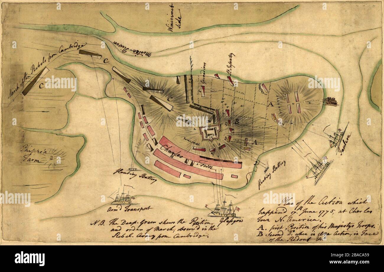 American Revolution, Battle of Bunker Hill (aka Breed's Hill), June 17