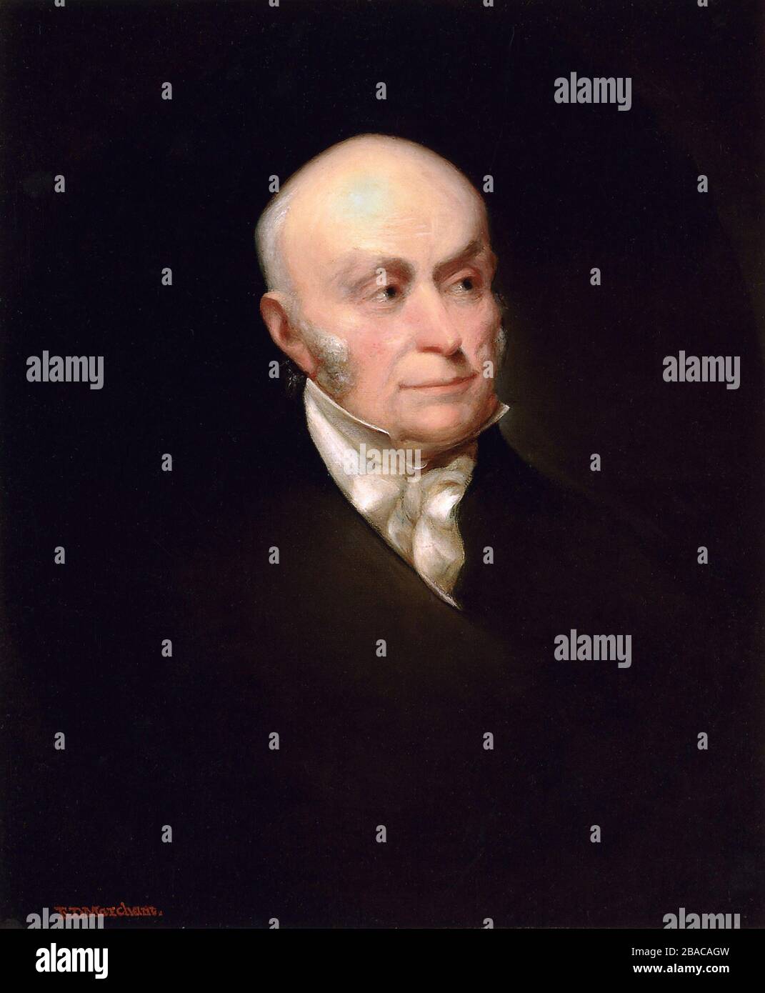 JOHN QUINCY ADAMS, by Edward Marchant, 1840, American painting, oil on ...