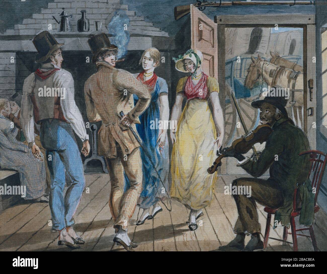 'Merrymaking at a Wayside Inn', by John Lewis Krimmel, 1811-13. Two ...