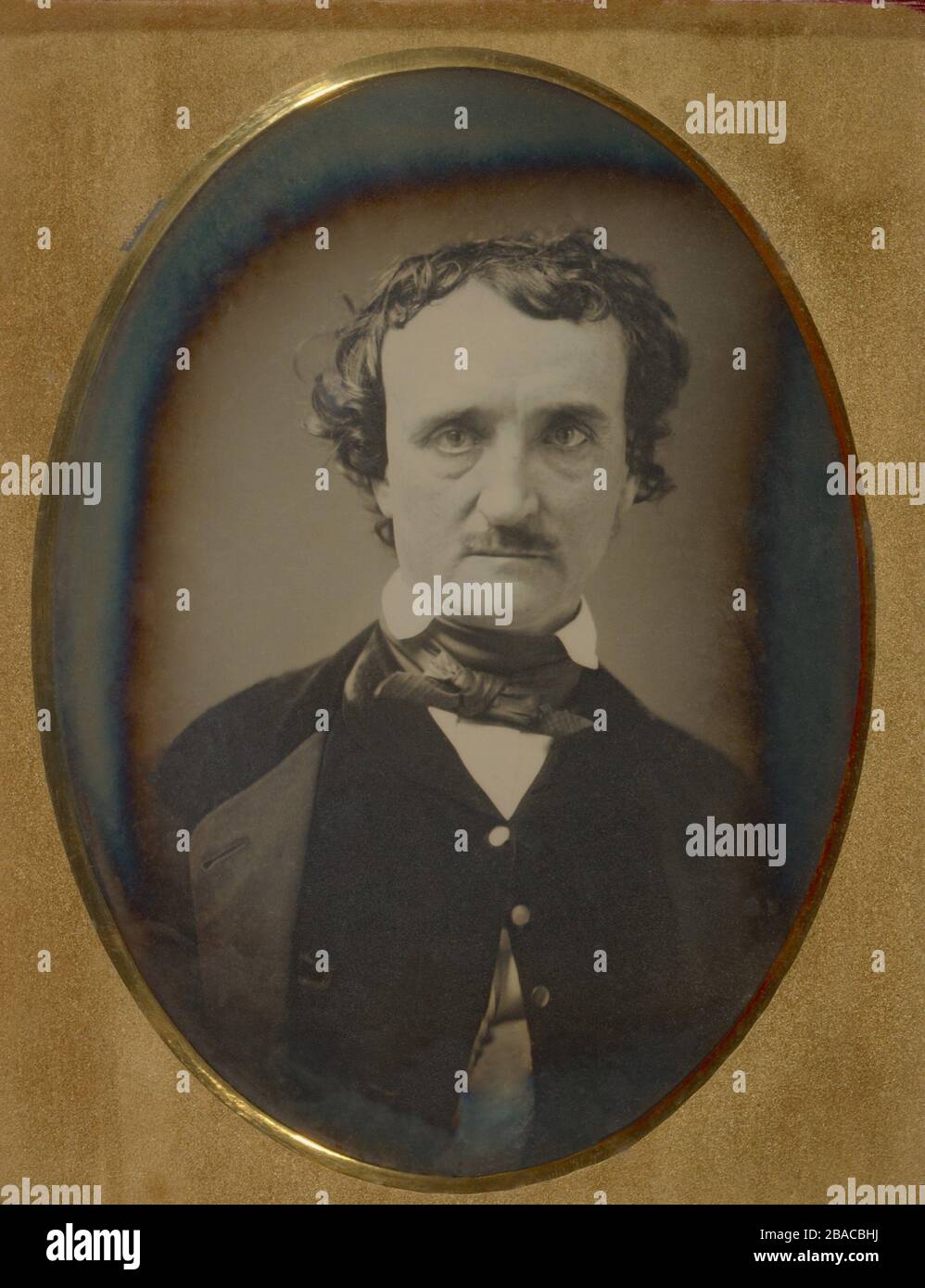 Edgar Allan Poe, daguerreotype portrait made several months before Poe