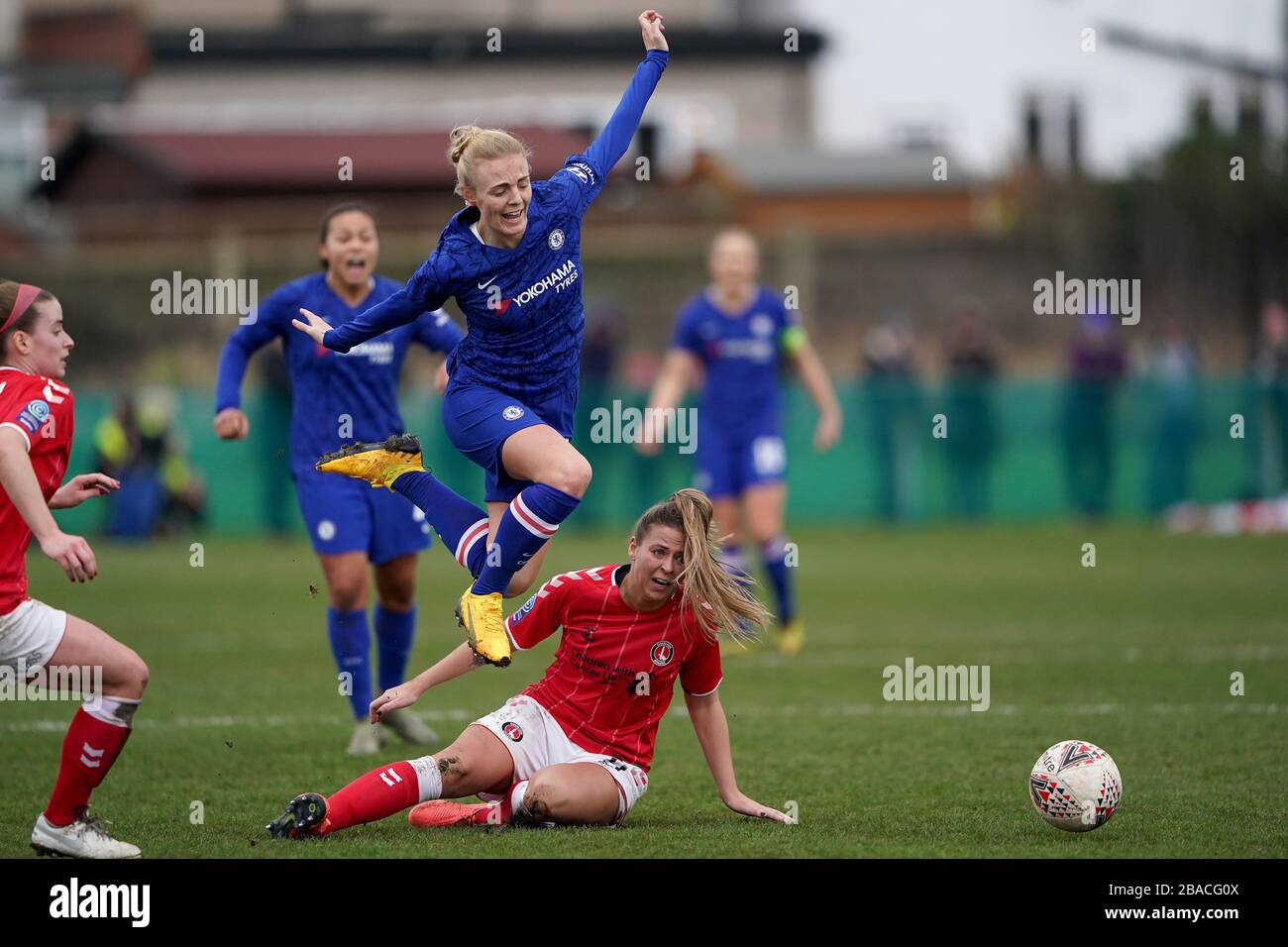 Chelsea's Sophie Ingle is fouled Stock Photo