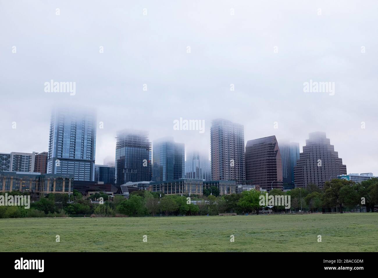 March 26, 2020: The world wide Pandemic Covid-19 impacts daily exercise activities at the Hike and Bike trail on Lady Bird Lake where hundreds of runners, walkers, and bikes would be exercising every morning. Austin, Texas. Mario Cantu/CSM Stock Photo