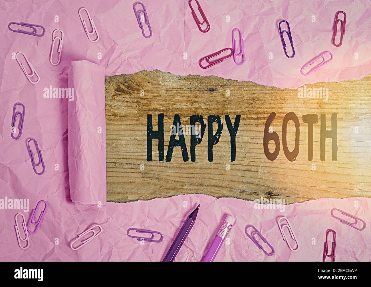 Writing note showing Happy 60Th. Business concept for a joyful occasion ...