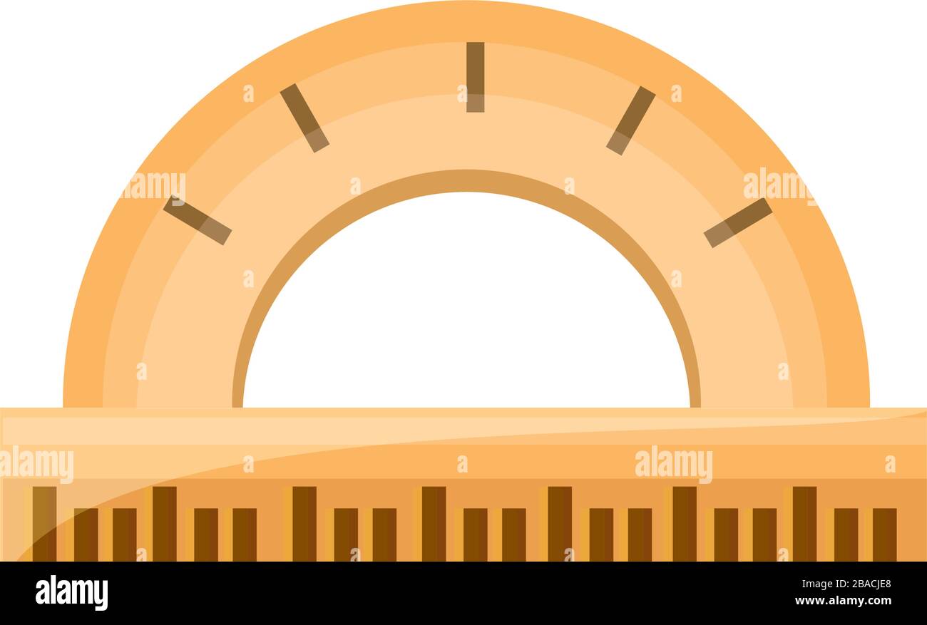geometric protractor supply study school education vector illustration ...