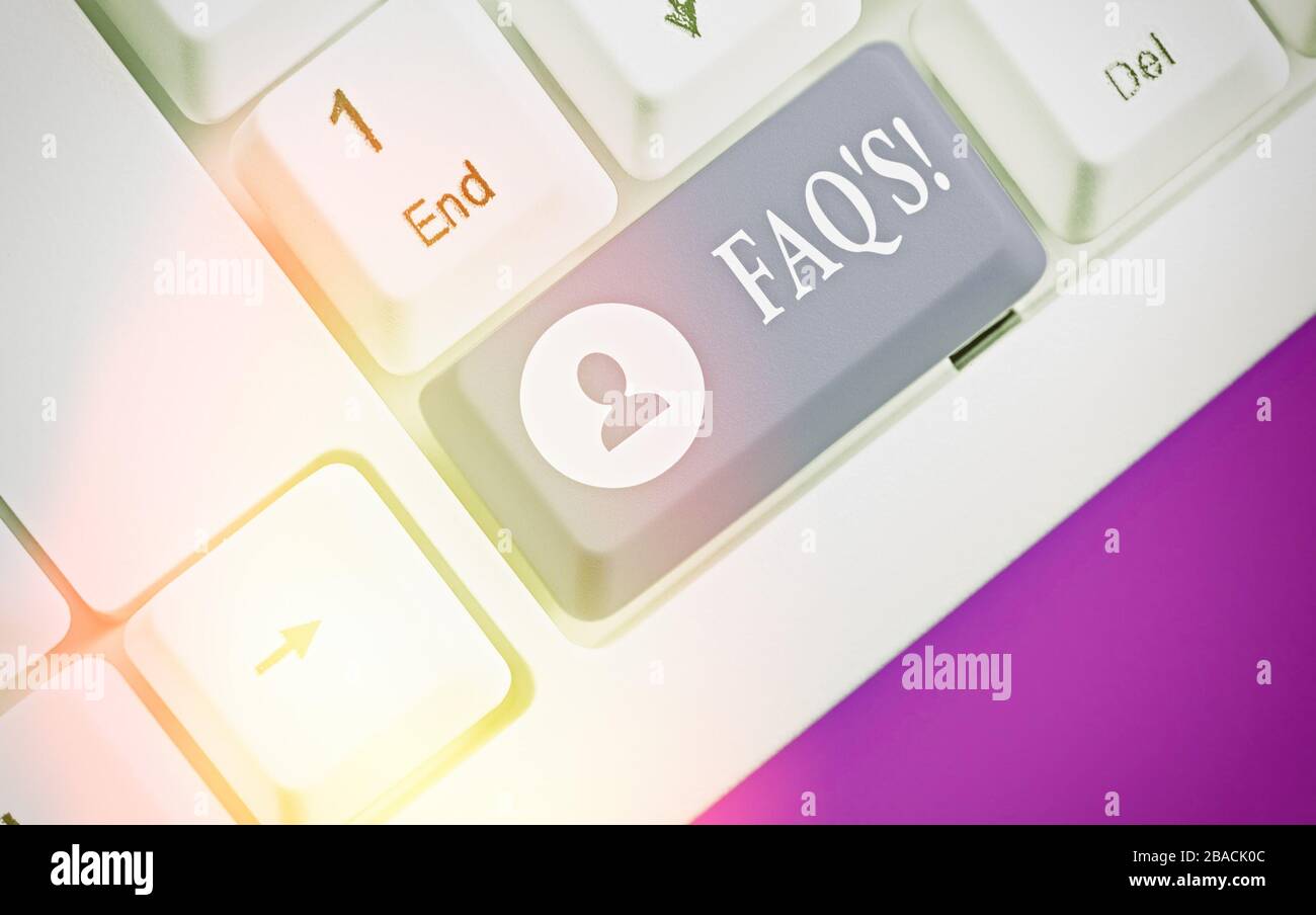 Conceptual hand writing showing Faq. Concept meaning a list of ...