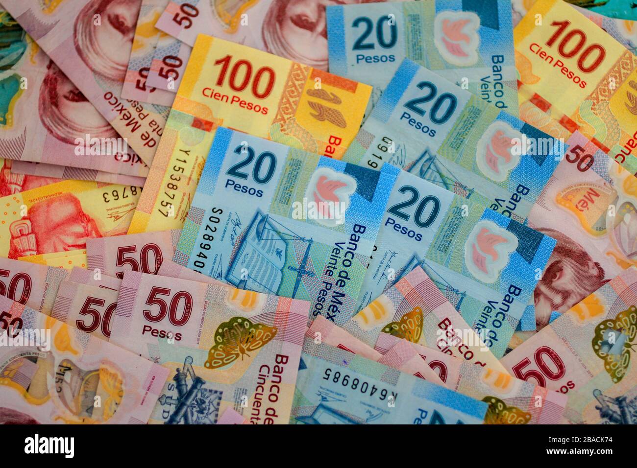 Mexican pesos, the cash and currency of Mexico Stock Photo Alamy