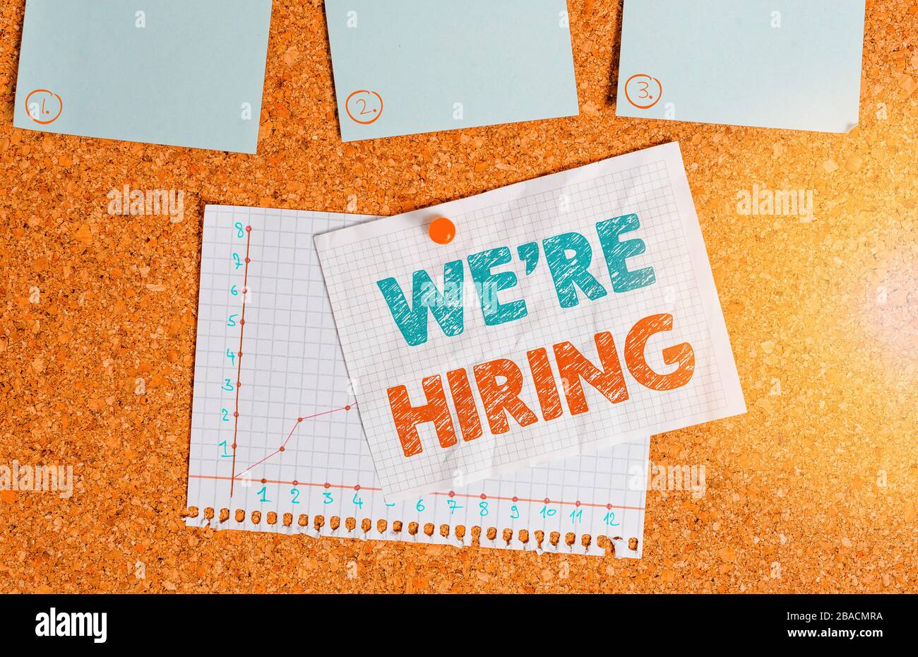 Writing note showing We are Hiring. Business concept for process of