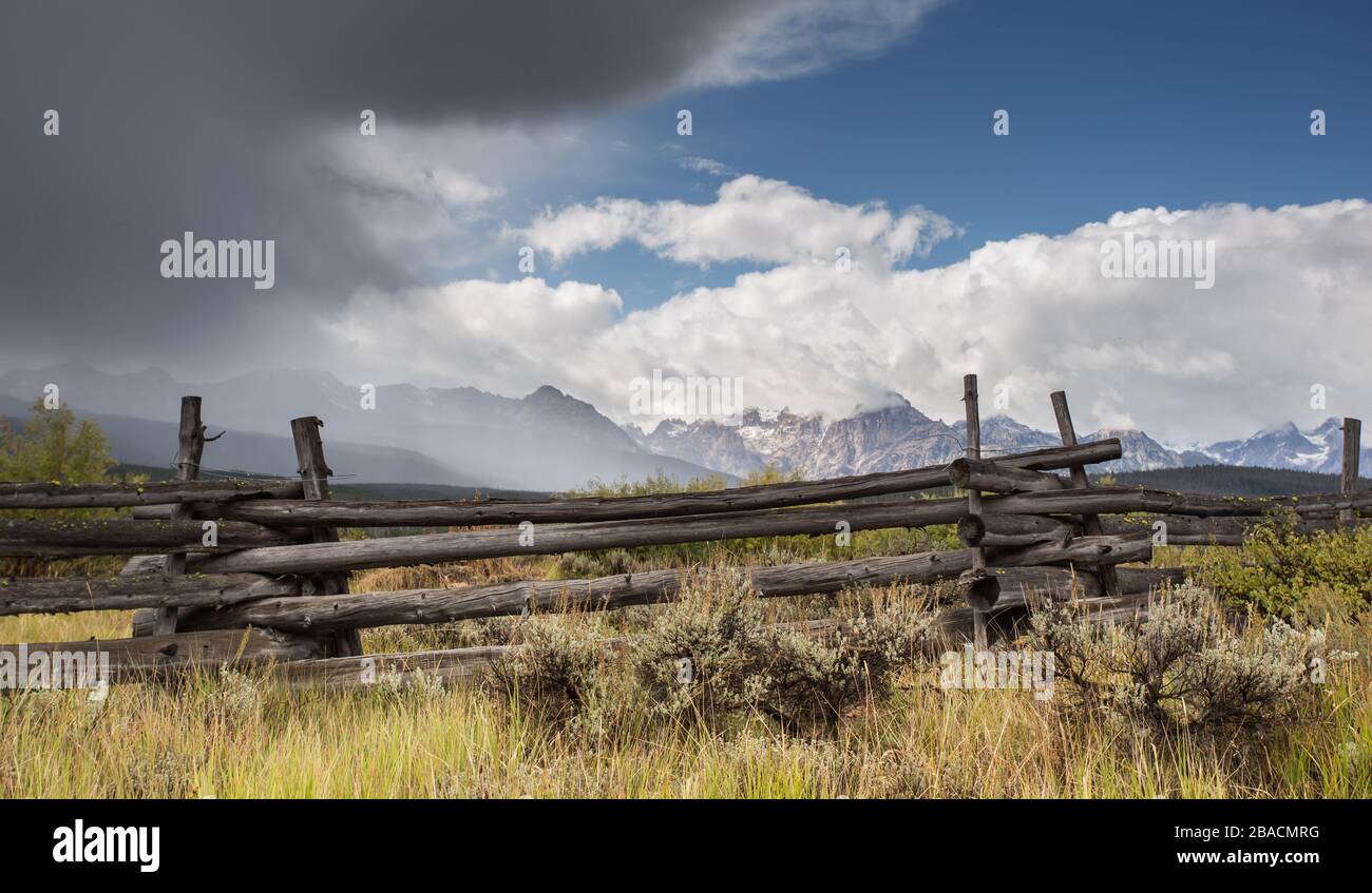 Sawtooth Mountains, Idaho Stock Photo