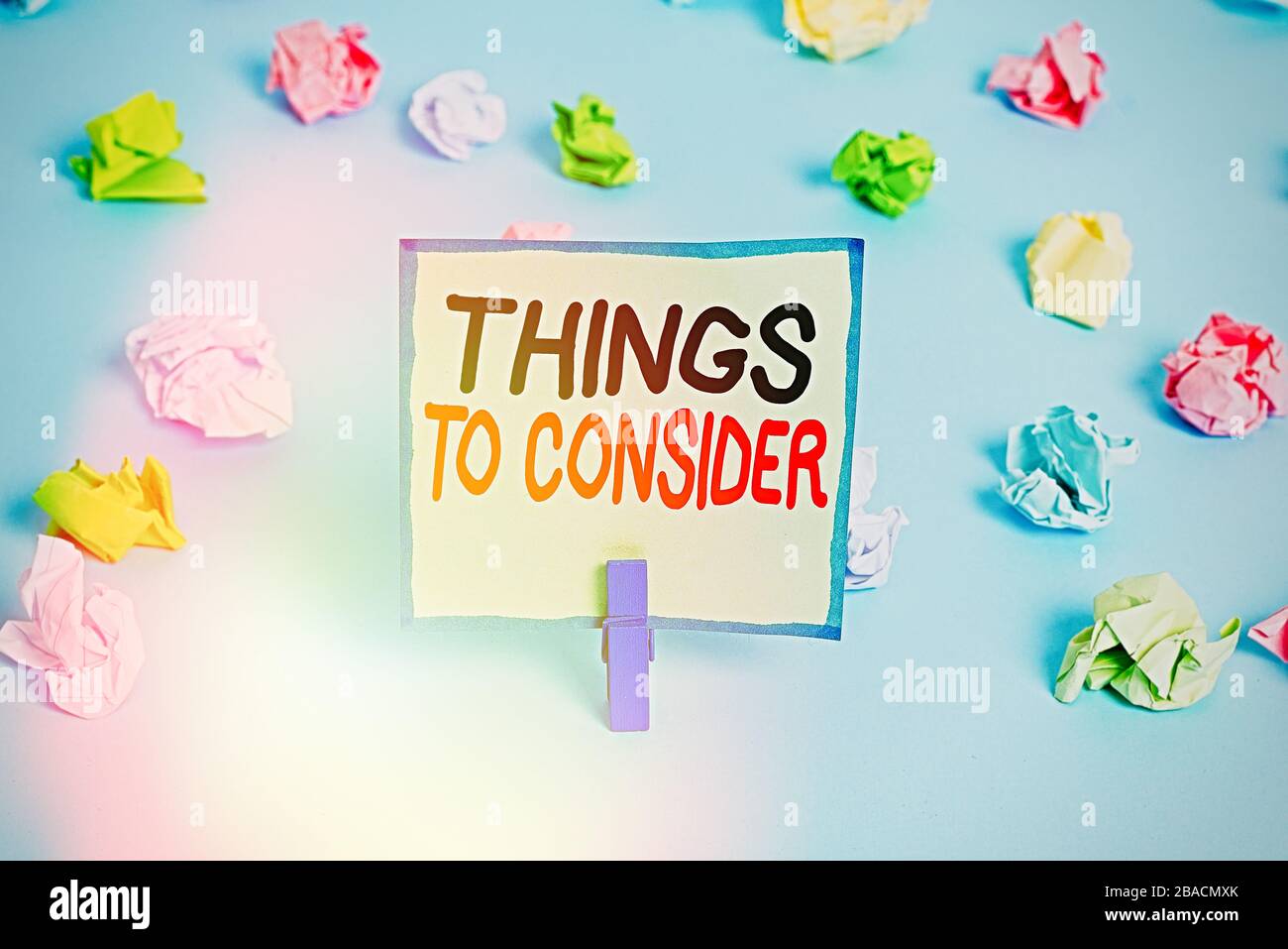 Conceptual hand writing showing Things To Consider. Concept meaning ...
