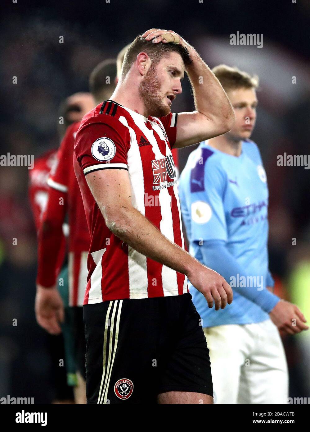 Sheffield United's Jack O'Connell appears dejected after the final whistle Stock Photo