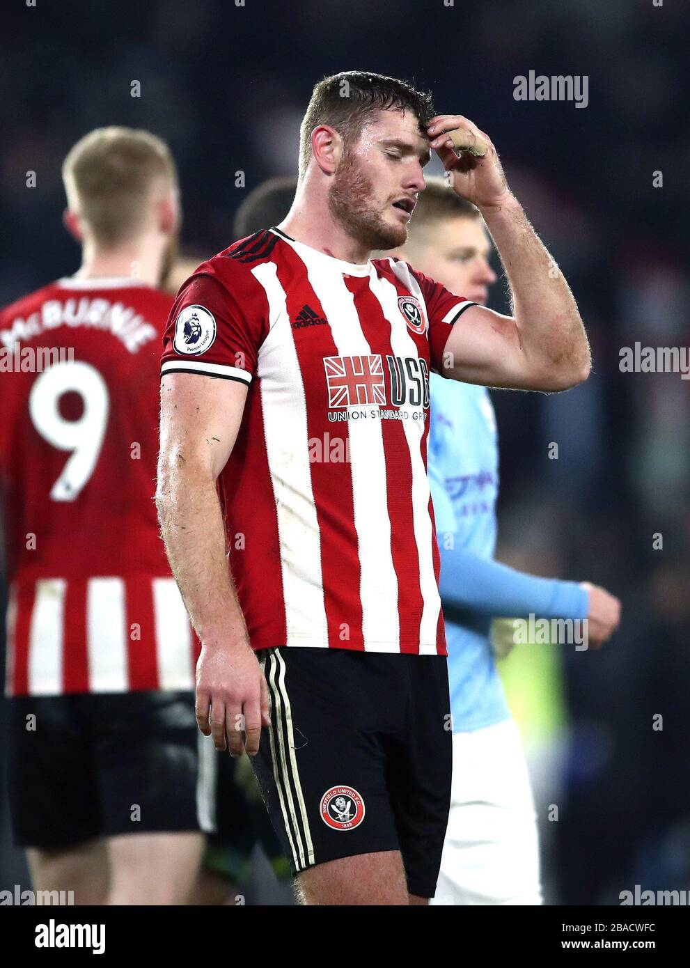 Sheffield United's Jack O'Connell appears dejected after the final whistle Stock Photo