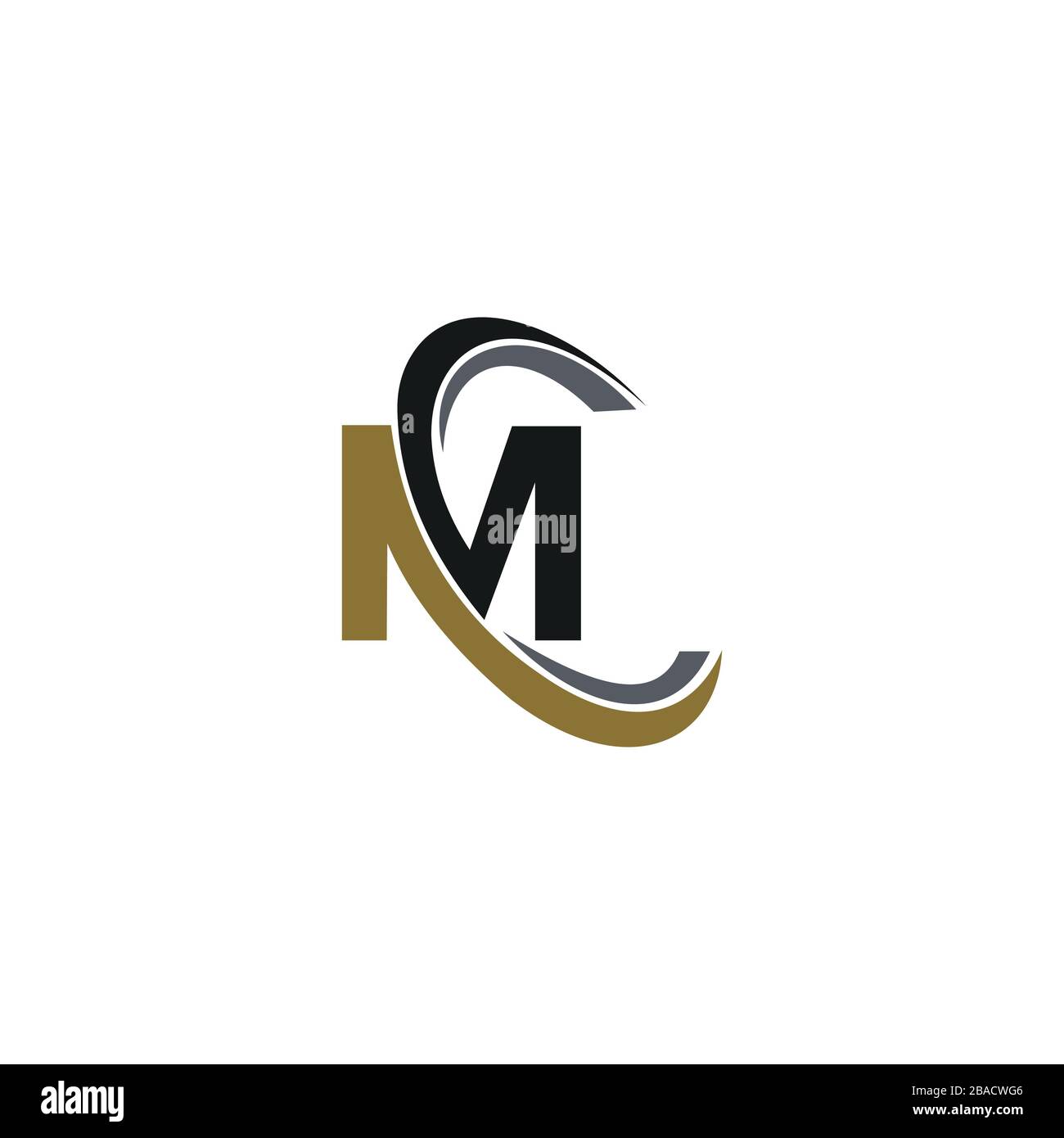 Initial Letter mc logo or cm logo vector design template Stock ...