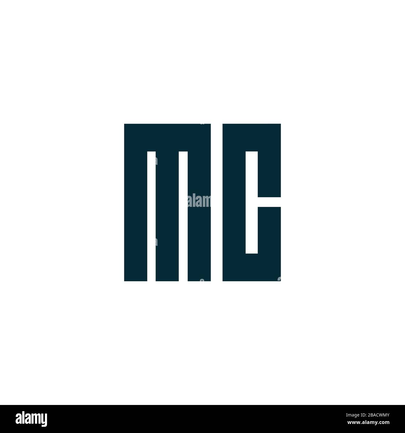 Initial Letter mc logo or cm logo vector design template Stock Vector