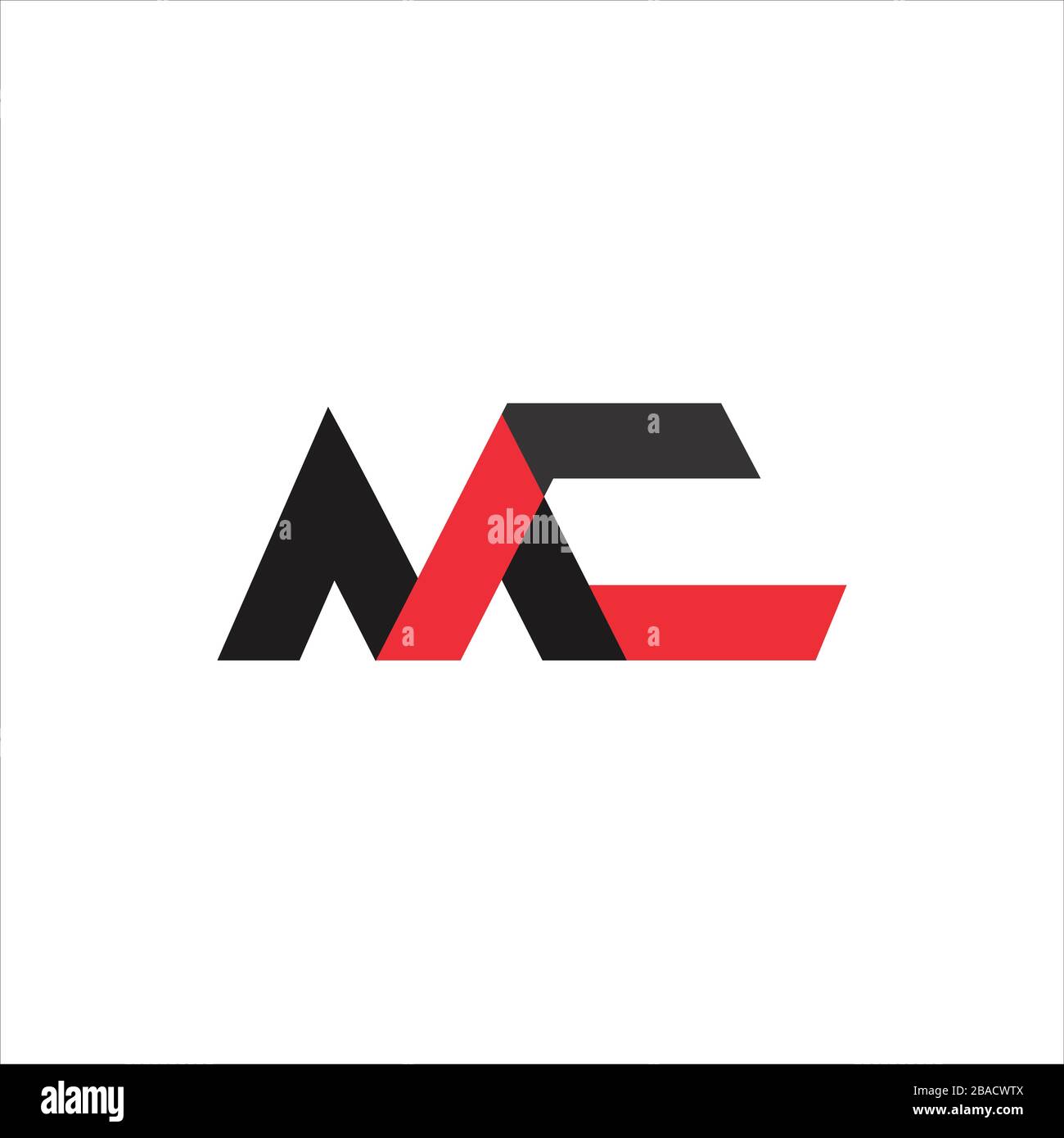 Initial Letter mc logo or cm logo vector design template Stock Vector