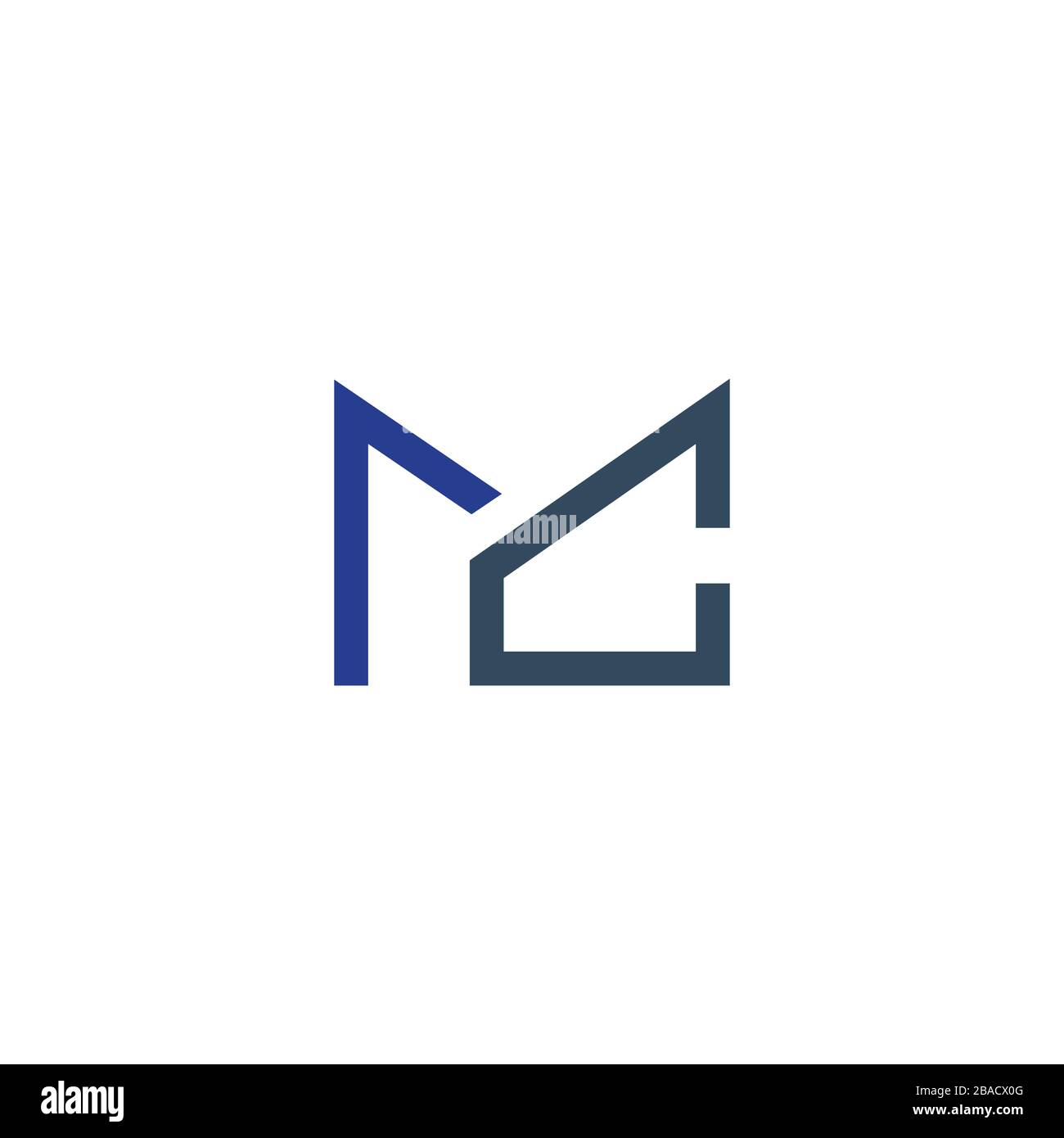 Initial Letter mc logo or cm logo vector design template Stock Vector ...