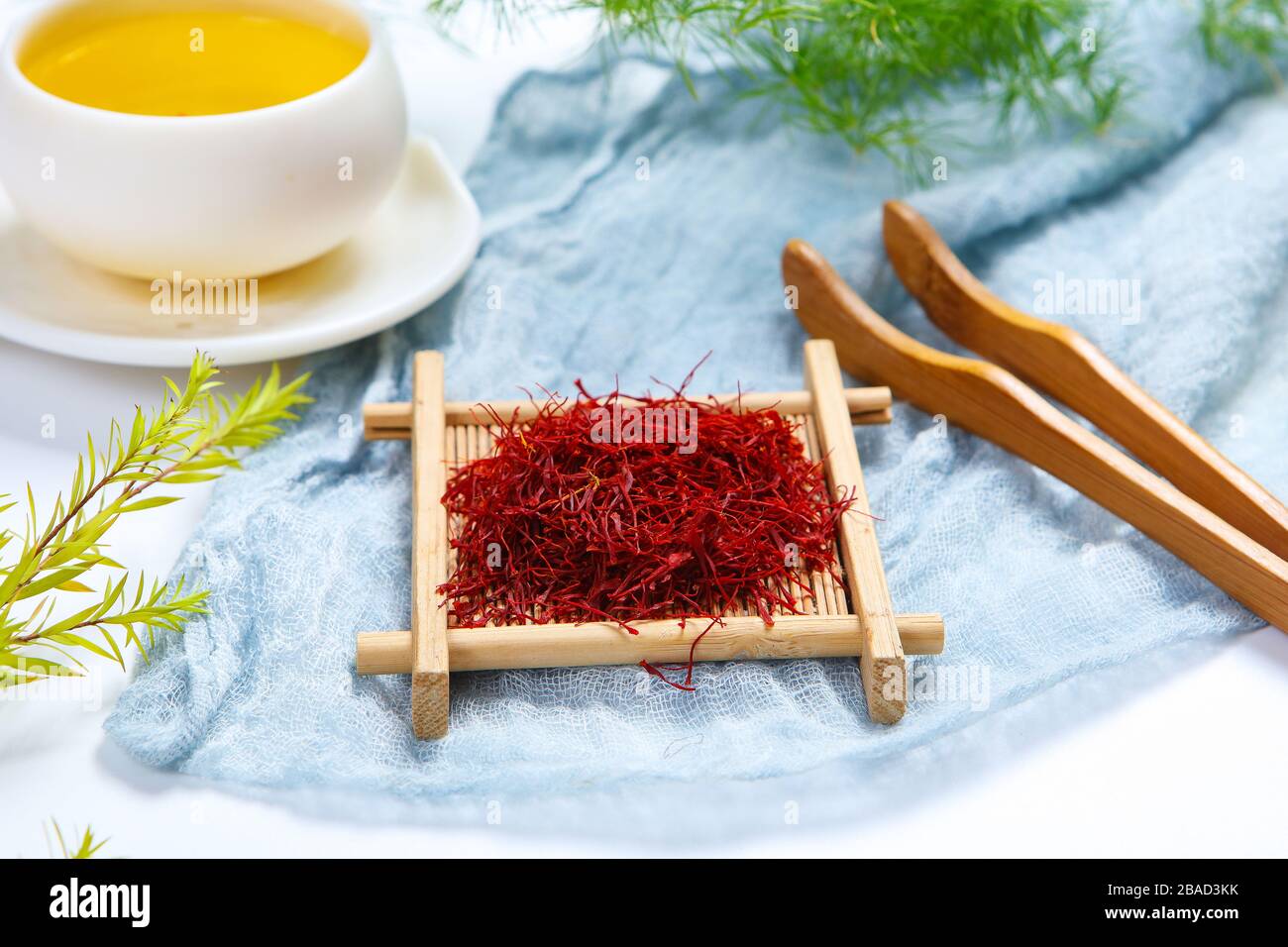 Traditional Chinese medicine keeping in good health red flower tea Stock Photo