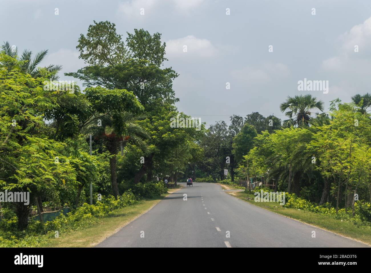 Almost empty highway road in bangladesh Stock Photo