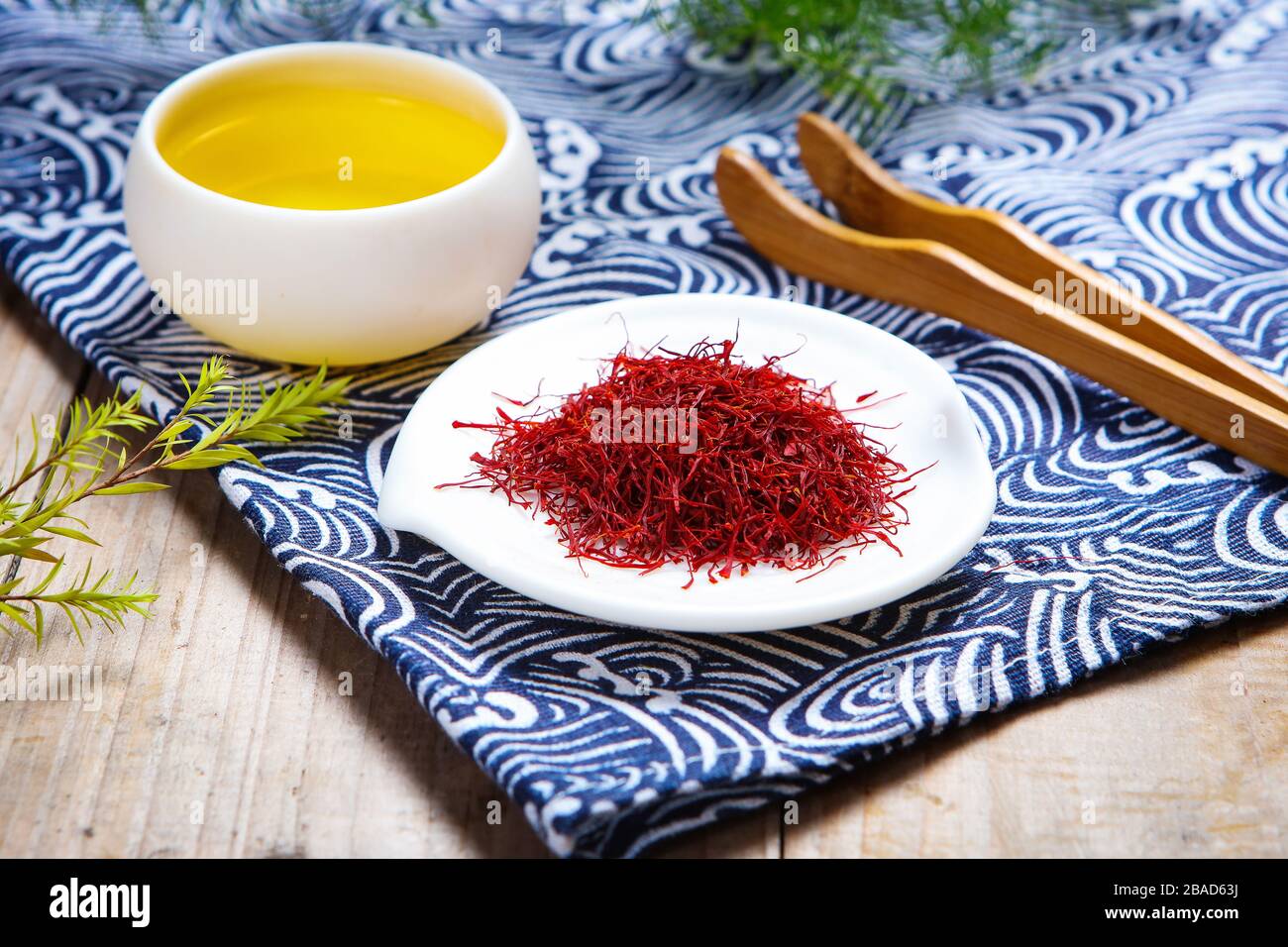 Traditional Chinese medicine keeping in good health red flower tea Stock Photo