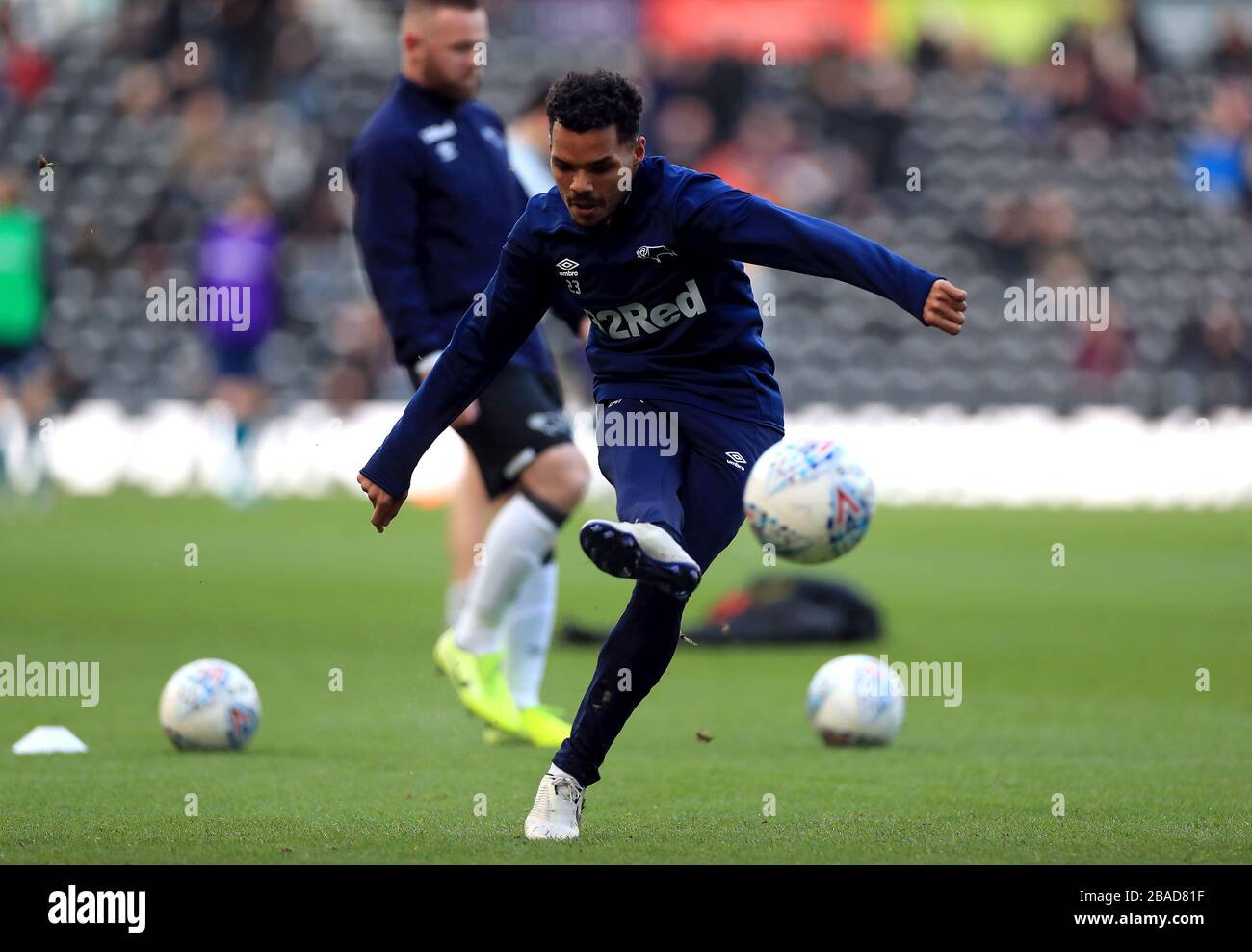 Derby County's Duane Holmes during the pre-match warmup Stock Photo