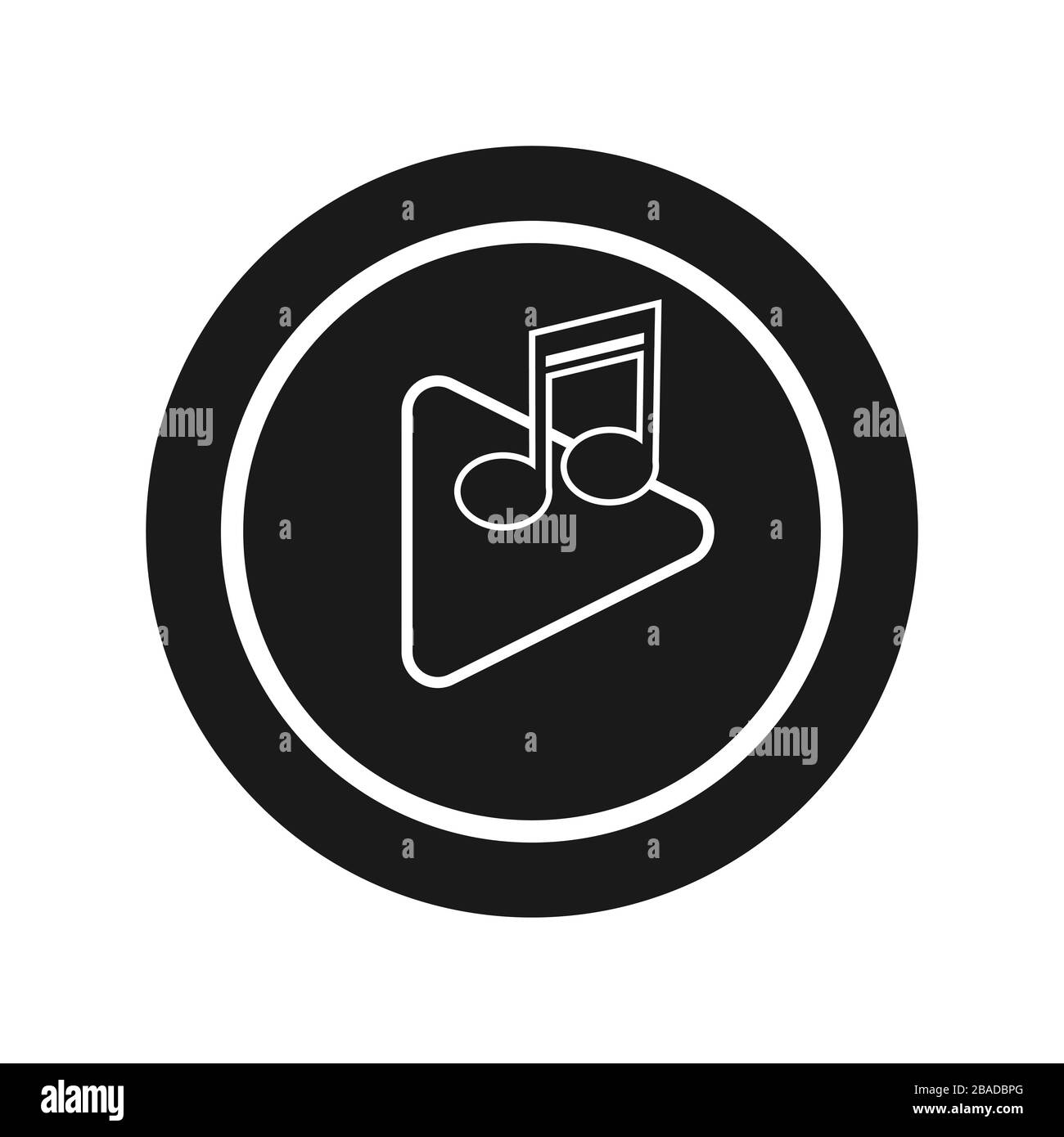 Vector music player icon for websites, apps, and logos Stock Vector