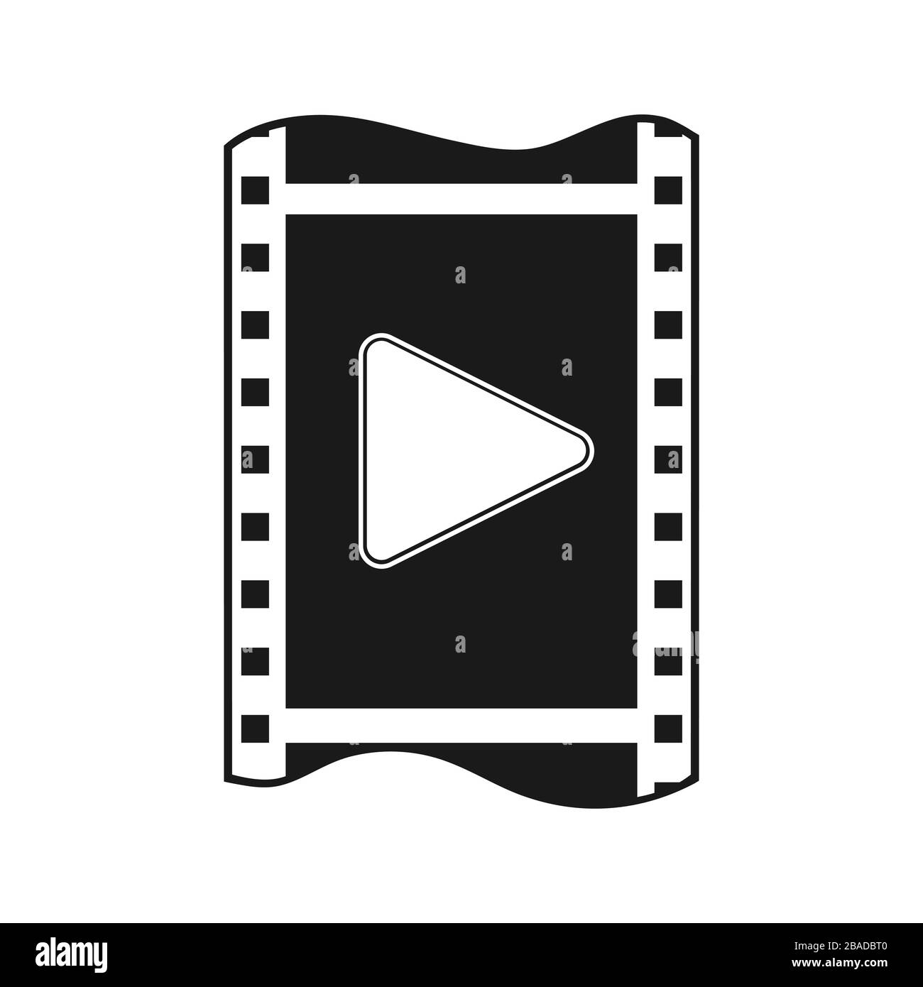 Vector icon, film frame with play icon . Stock illustration for ...