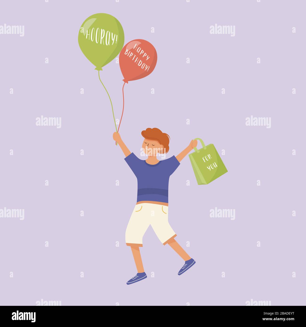 Happy little boy flat vector illustration Stock Vector Image & Art - Alamy