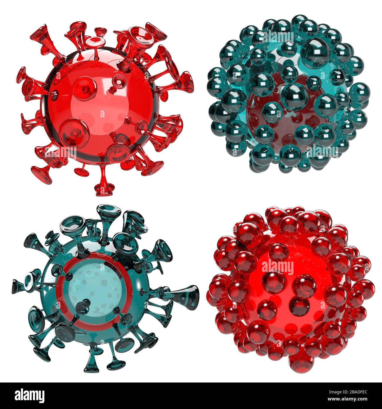 Abstract science 3d corona virus outbreak illustration Stock Photo