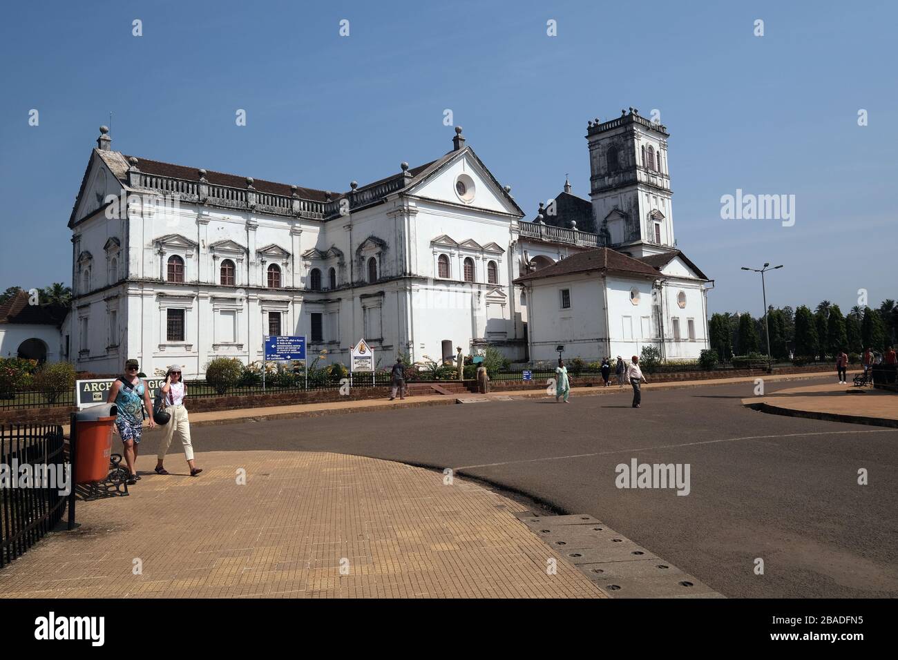 Se Cathedral is a cathedral dedicated to Catherine of Alexandria, Old Goa, Goa, India Stock Photo