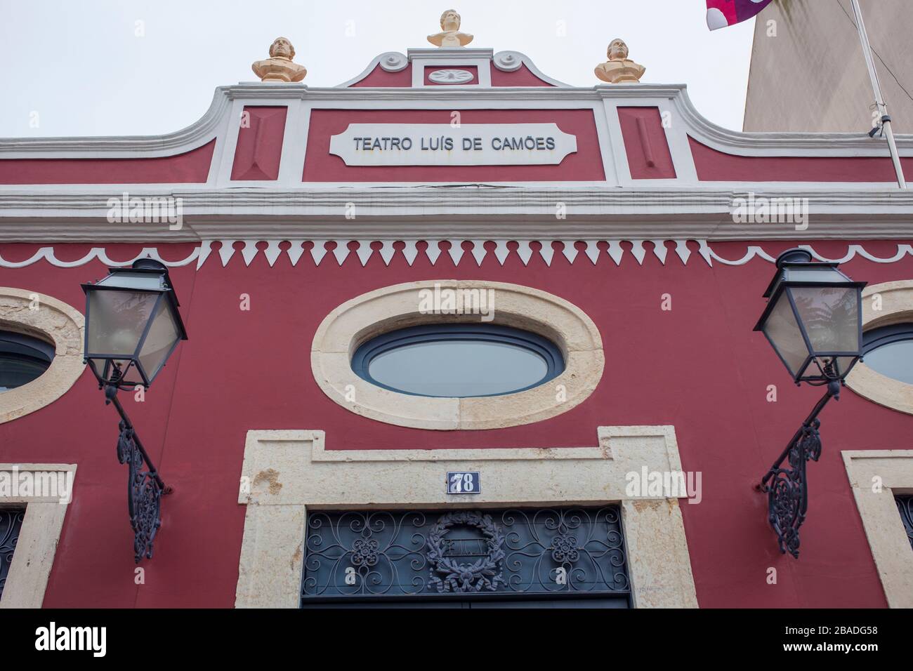 Lisbon, Portugal - March the 1st, 2020: Luis de Camoes Theater building. This place programmes exclusively to children and young audiences Stock Photo
