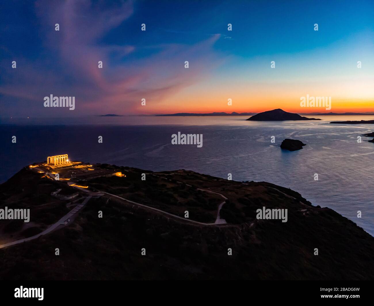 Cape Sounio, Temple of Poseidon Stock Photo - Alamy