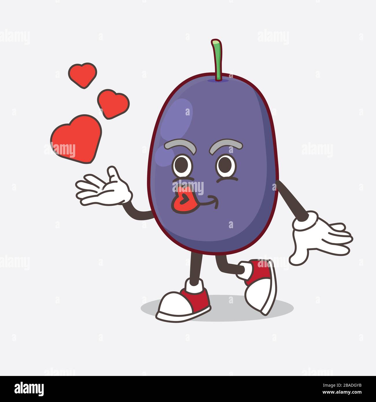 A picture of Java Plum cartoon mascot character with angry face Stock ...