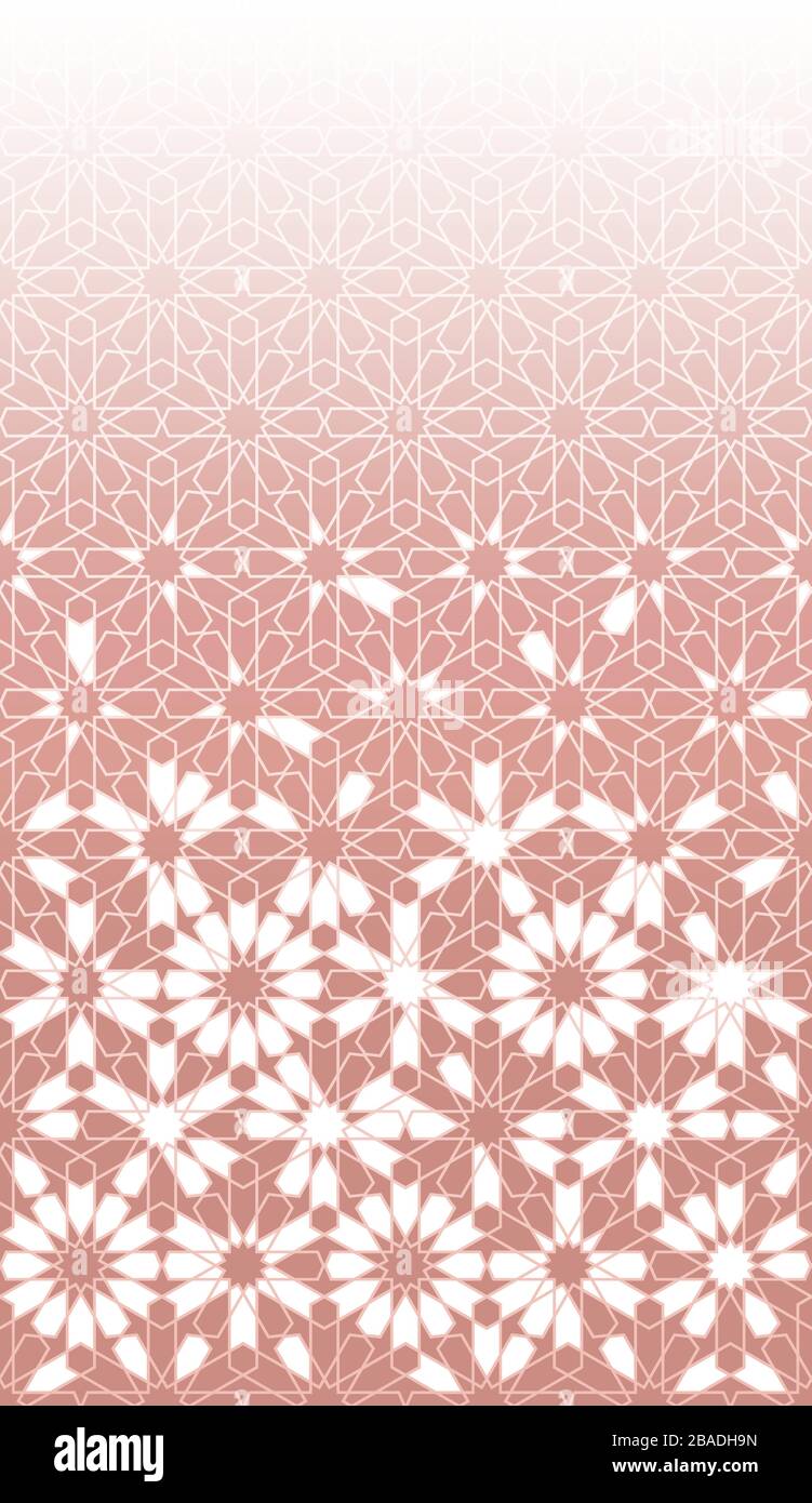 Islamic halftone pattern with arabesque disintegration. Stock Vector
