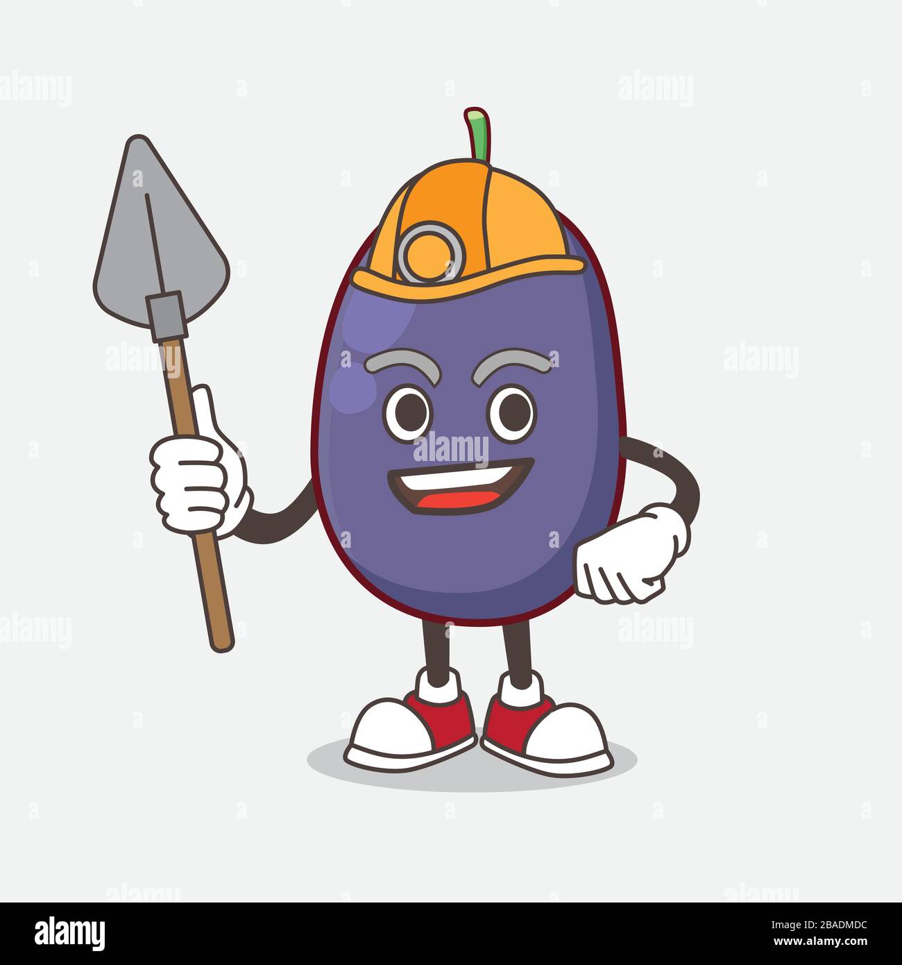 Purple Java Plum Mascot Character Vector Illustration Stock Vector ...