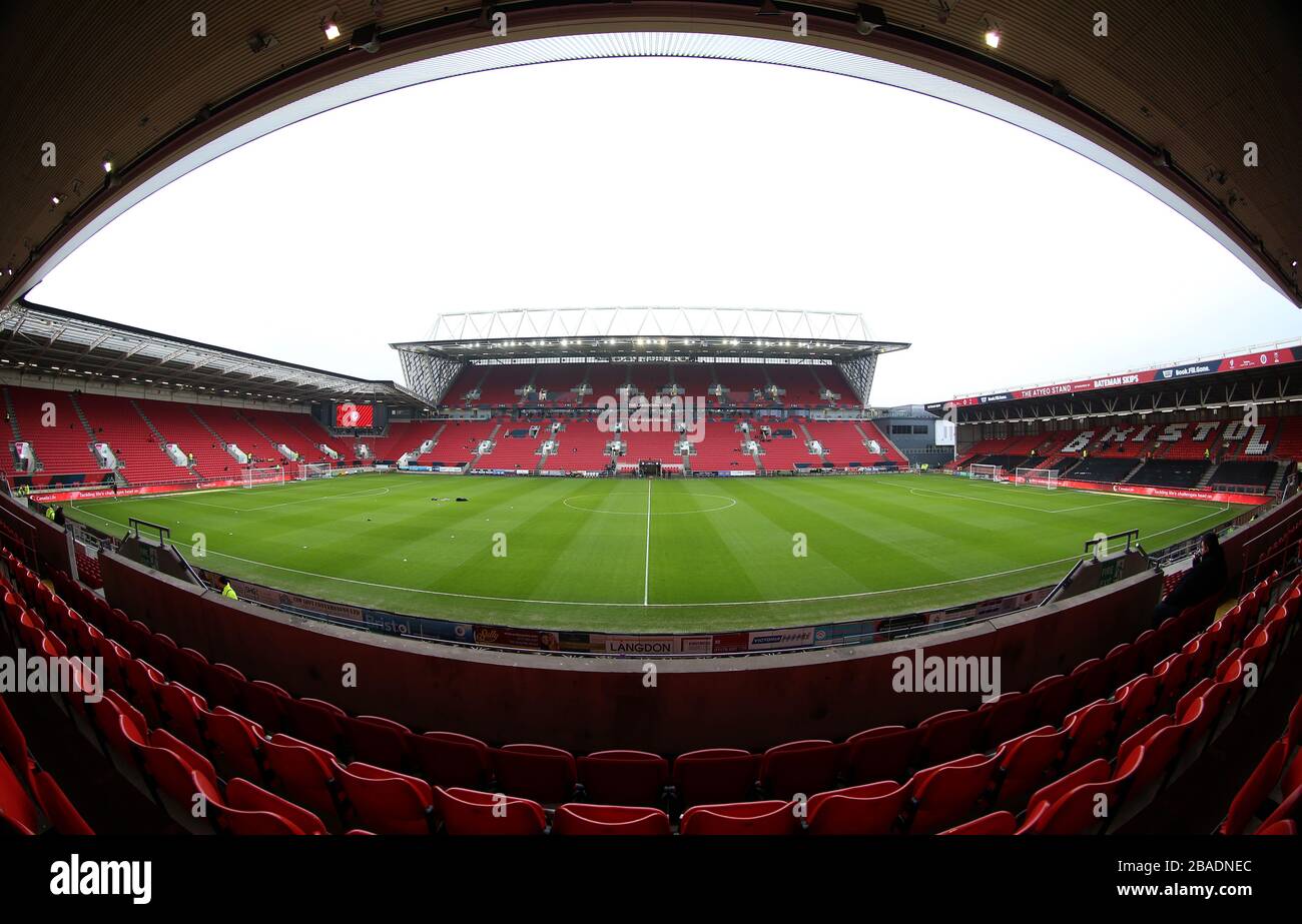 A general view inside Ashton Gate ahead of the match Stock Photo