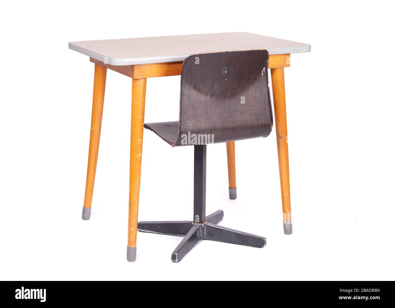 Old school desk cutout hi-res stock photography and images - Alamy