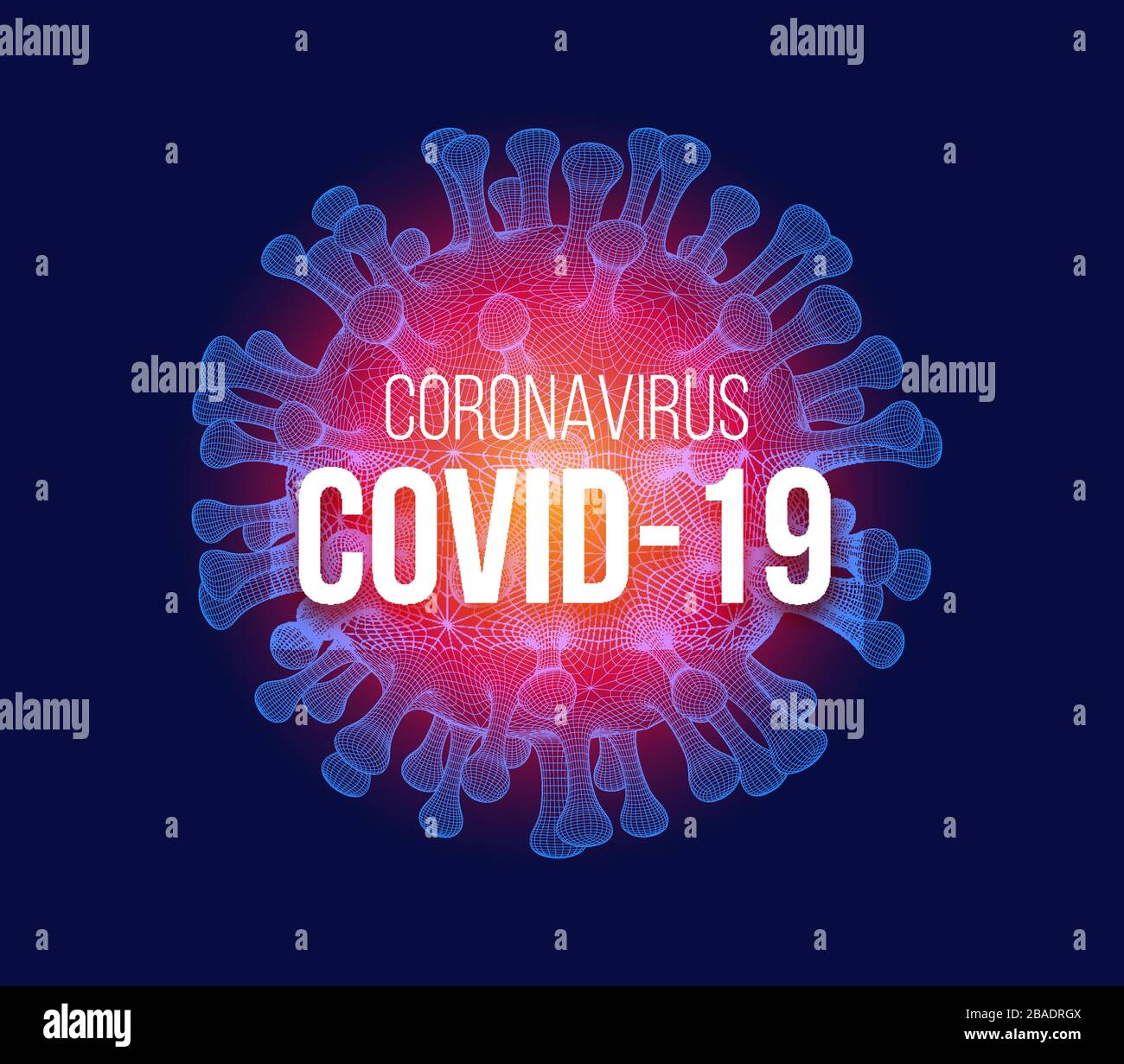 Coronavirus 2019-nCov novel coronavirus concept background. Vector illustration Stock Vector