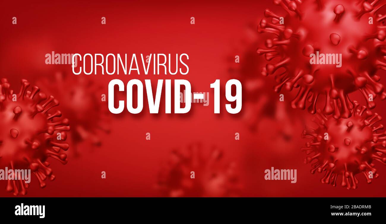 Coronavirus 2019-nCov novel coronavirus concept background. Realistic Vector illustration Stock Vector
