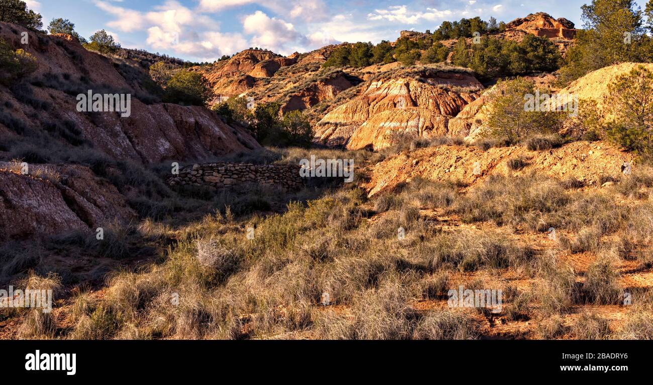 badlands in the north of spain Stock Photo