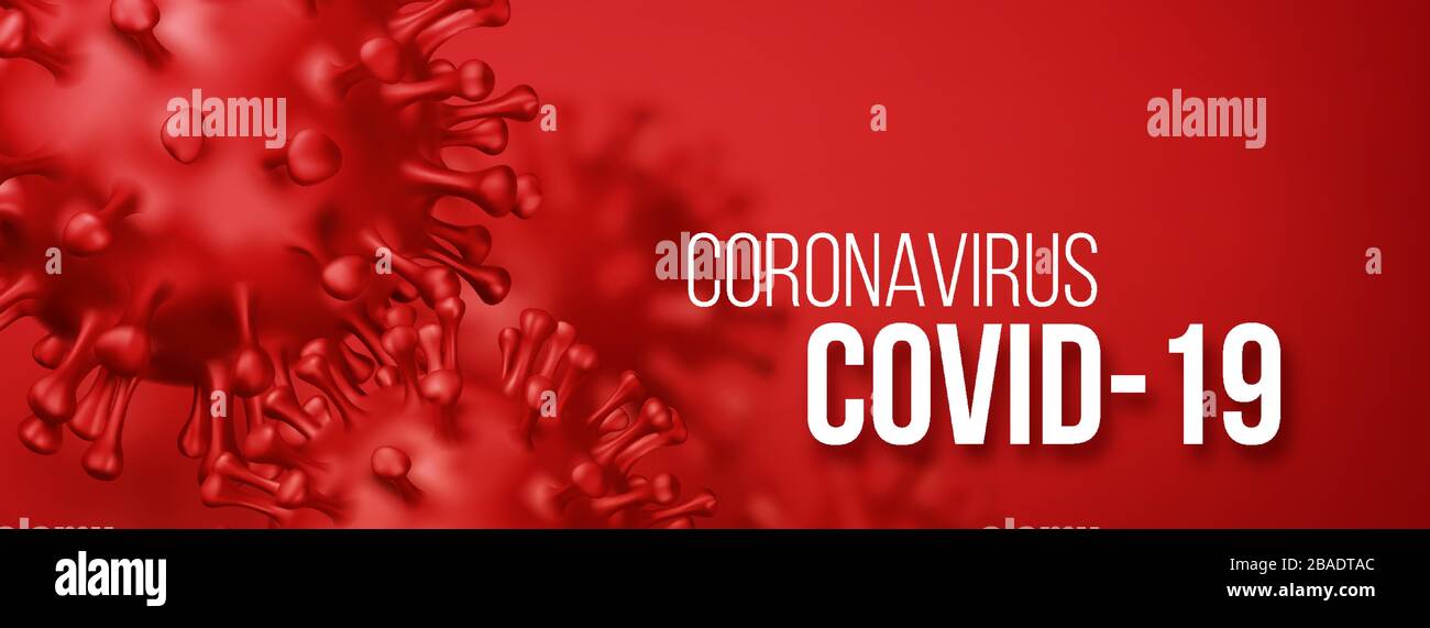 Coronavirus 2019-nCov novel coronavirus concept background. Realistic Vector illustration Stock Vector