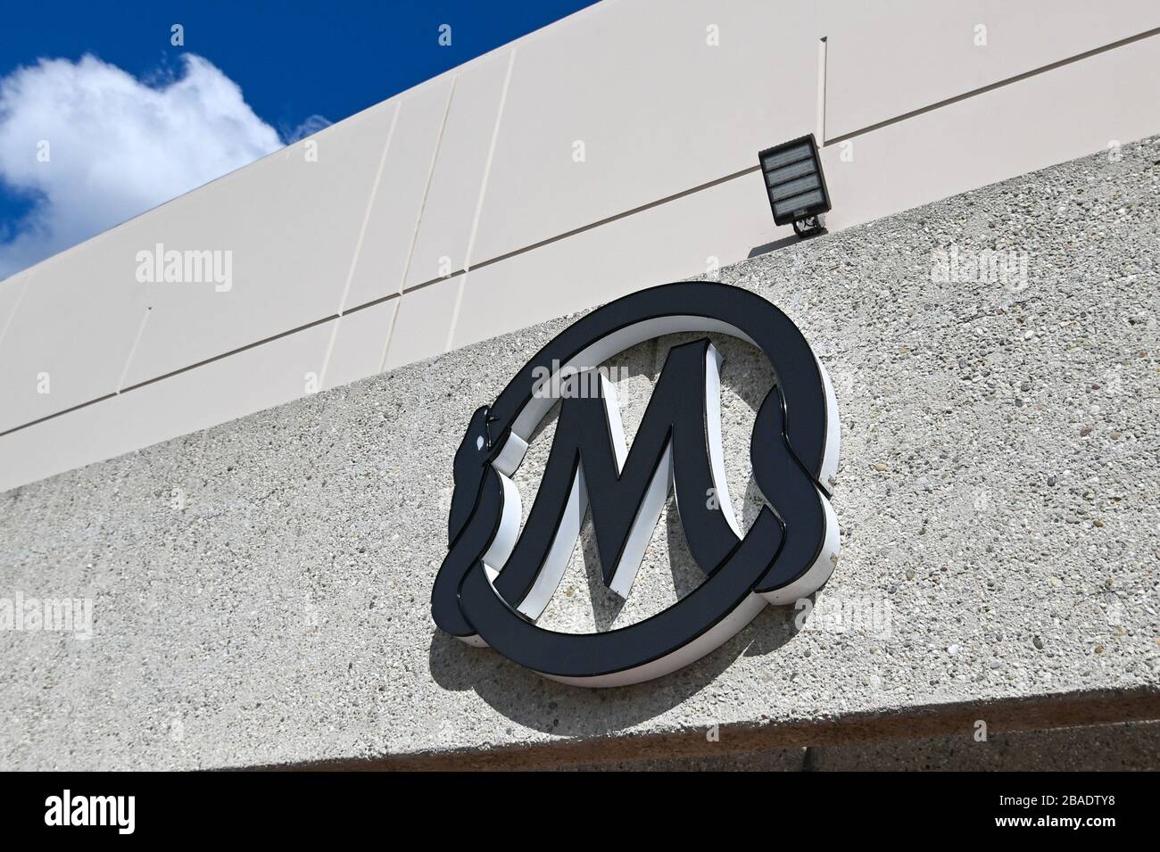 General overall view of signage outside the Mamba Sports Academy