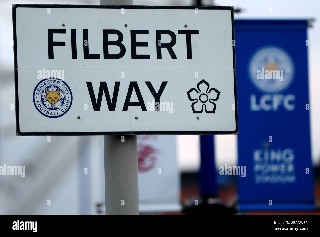 A general view of Filbert Way signage outside the stadium Stock Photo ...