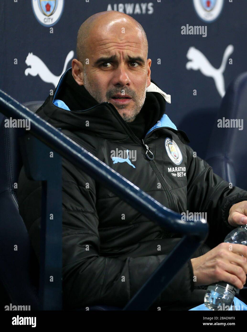 Manchester City manager Pep Guardiola Stock Photo