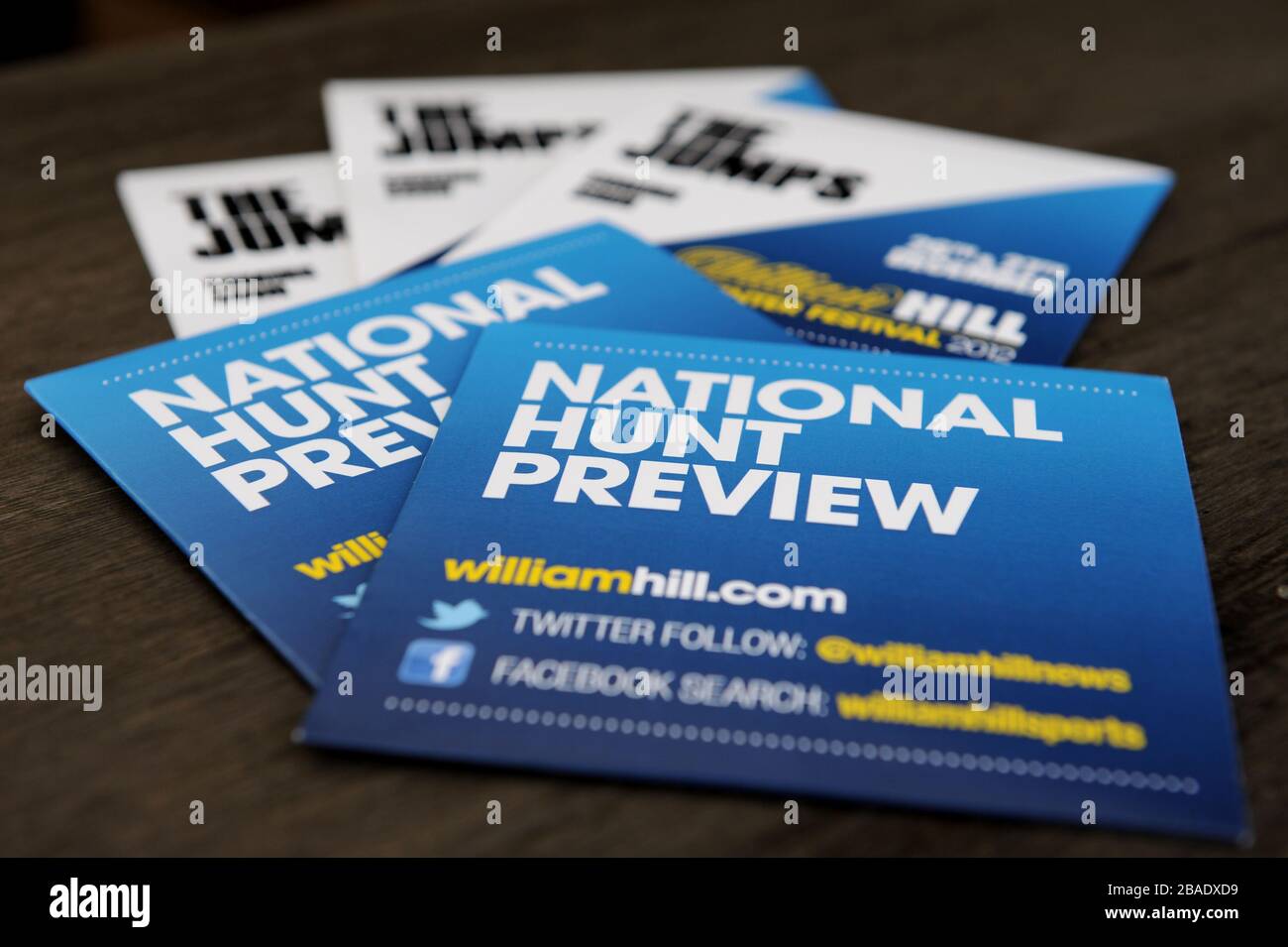 William Hill national hunt preview dvd's at Lingfield Park Stock Photo