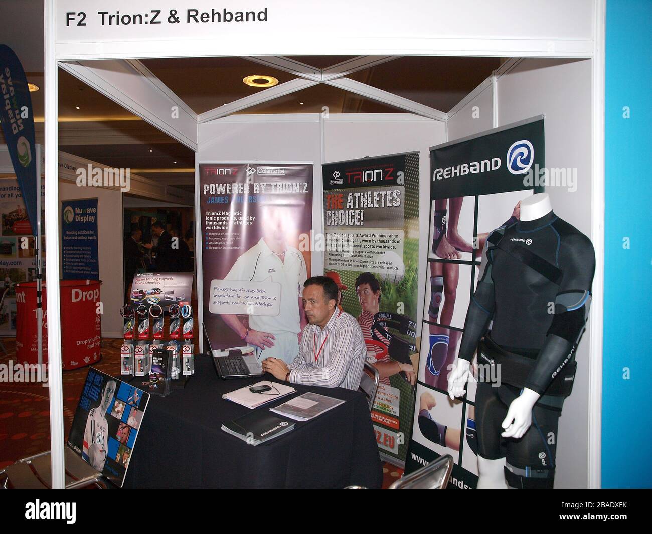 The Trion: Z & Rehband stand on Day One of Rugby Expo 2012 at Twickenham Stock Photo