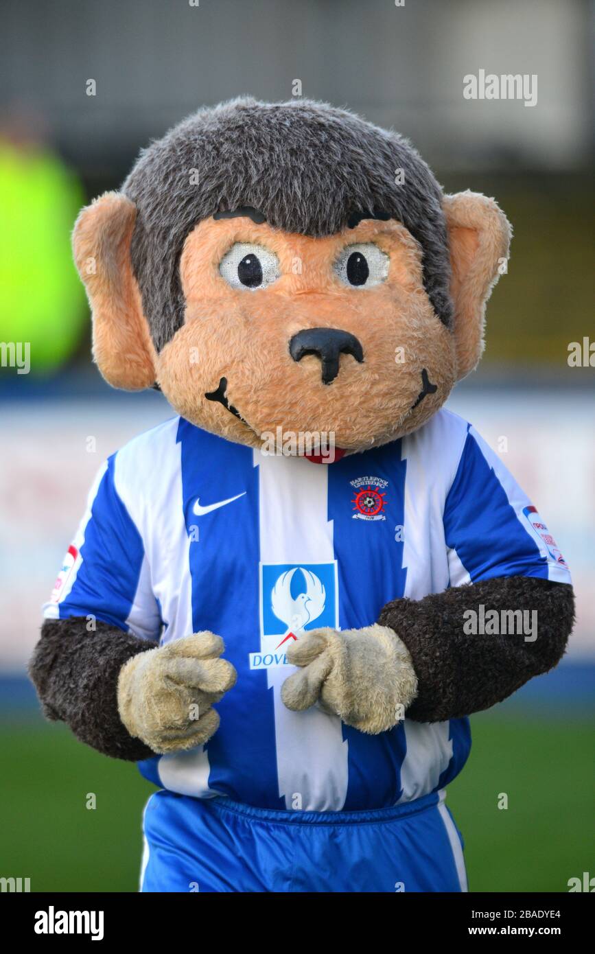 Hartlepool United mascot H'Angus Stock Photo