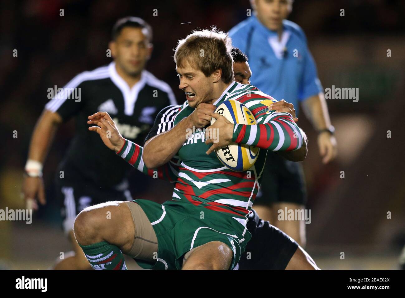 Leicester Tigers' Matthew Tait is halted Stock Photo