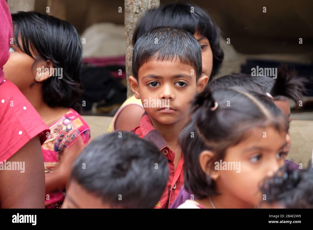 Kids at school in Kumrokhali, West Bengal, India Stock Photo